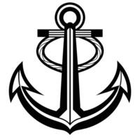 Anchor line art design vector