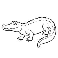 Alligator line art design ,graphic resource vector