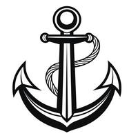 Anchor line art design vector