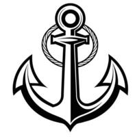 Anchor line art design vector