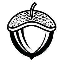 Acorn line art design vector