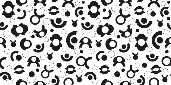 resumen geométrico modelo. formas, círculos sin costura fondo, textura. vector