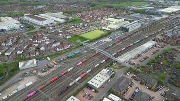 Aerial View of Central Rugby City of England United Kingdom. April 8th, 2024 video