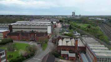 Aerial View of Central Rugby City of England United Kingdom. April 8th, 2024 video