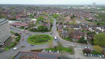 Aerial View of Central Rugby City of England United Kingdom. April 8th, 2024 video