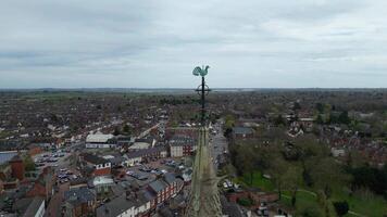 Aerial View of Central Rugby City of England United Kingdom. April 8th, 2024 video