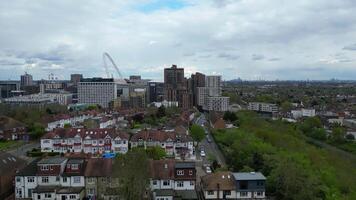 Aerial Time Lapse Footage of Buildings at Central Wembley London City of England Great Britain. April 17th, 2024 video