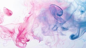 Ethereal 4k featuring soft pink and blue smoke swirling gently, perfect for a serene motion background video