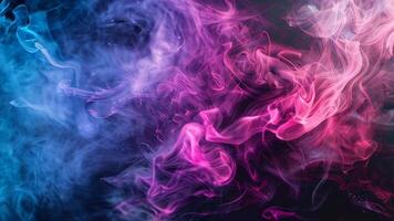 Vivid multicolored smoke swirls in a mesmerizing dance, creating a hypnotic abstract 4K motion background video