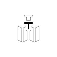 icon of simple forms of point of location vector