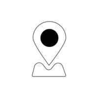 icon of simple forms of point of location vector