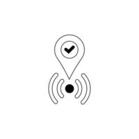 icon of simple forms of point of location vector