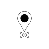 icon of simple forms of point of location vector