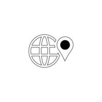 icon of simple forms of point of location vector
