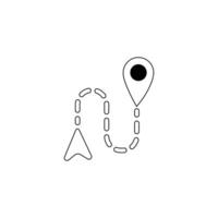 icon of simple forms of point of location vector