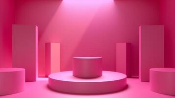 display product abstract minimal scene with geometric podium platform. stand for cosmetic products. photo