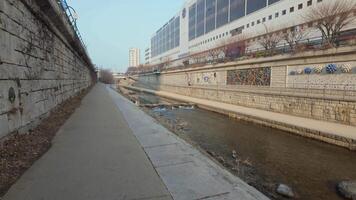 Cheonggyecheon stream the most tourist attraction in Seoul, South Korea video