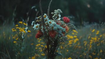 flower field. dept of field. natural background. photo