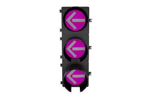 3d representación tráfico ligero con izquierda giro señal foto