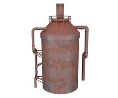 3d rendering rusty oil tank photo