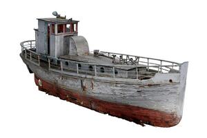 3d representación antiguo de madera barco foto