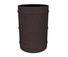 3d rendering industrial rusty barrel photo