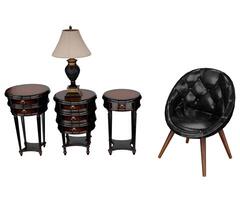 3d rendering set of home furniture photo