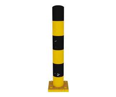 3d rendering industrial yellow safety barrier post photo