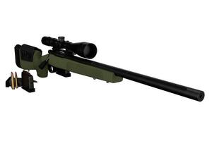 3d rendering hunting rifle with scope photo