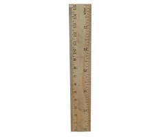 3d rendering small wooden ruler photo