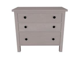 3d render white cabinet with drawers photo