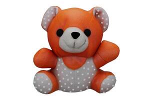 3d rendering orange teddy bear, children toy concept photo