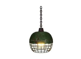 3d rendering urban hanging lamp with light on photo