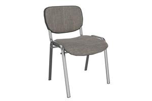 gray fixed desk chair with metal bases photo