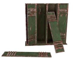 old green military locker, storage concept photo