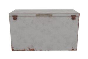 3d rendering worn white horizontal freezer photo