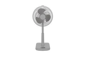 3d rendering electric fan with white base photo