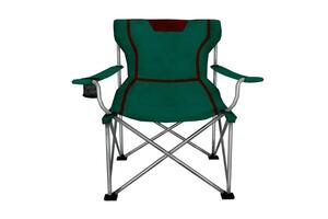 3d rendering green camping chair photo