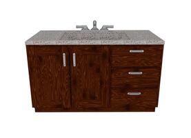 3d render of integral kitchen sink cabinet photo