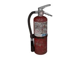 3d rendering old fire extinguisher, equipment for putting out fires photo