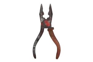 3d rendering pliers with thin rusty tongs photo