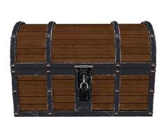 3d rendering old wooden trunk photo