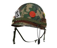 3d rendering classic military helmet m1 photo