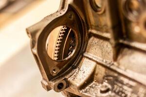 Car Engine Flywheel Detail photo