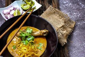 Khao Soi with Chicken in Thailand photo