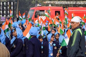 Delhi, India - December 26 2023 - Veer Bal Diwas commemorates the martyrdom of the four sons of tenth and last Sikh Guru Gobind Singh, In Jan 2021 PM Modi announced Dec 26 observed as Veer Bal Diwas photo