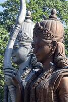 Big statue of Lord Sita Ram near Delhi International airport, Delhi, India, Lord Ram and Sita big statue touching sky at main highway Mahipalpur, Delhi photo