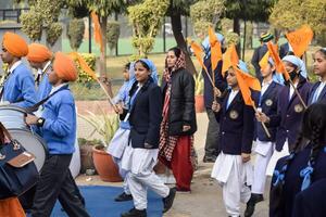 Delhi, India - December 26 2023 - Veer Bal Diwas commemorates the martyrdom of the four sons of tenth and last Sikh Guru Gobind Singh, In Jan 2021 PM Modi announced Dec 26 observed as Veer Bal Diwas photo