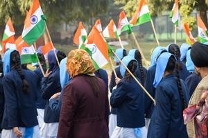 Delhi, India - December 26 2023 - Veer Bal Diwas commemorates the martyrdom of the four sons of tenth and last Sikh Guru Gobind Singh, In Jan 2021 PM Modi announced Dec 26 observed as Veer Bal Diwas photo