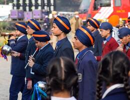 Delhi, India - December 26 2023 - Veer Bal Diwas commemorates the martyrdom of the four sons of tenth and last Sikh Guru Gobind Singh, In Jan 2021 PM Modi announced Dec 26 observed as Veer Bal Diwas photo